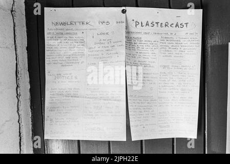 Rifugiati ugandesi asiatici al Plasterdown Camp Dartmoor Devon newsletter 1972 Foto Stock