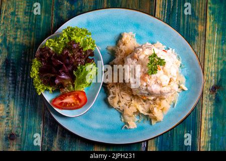 crauti, gnocchi di pane, crauti Foto Stock