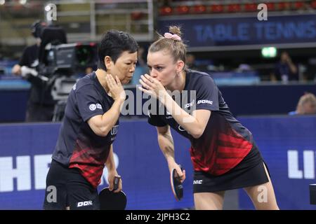 Monaco di Baviera, Germania . 18th ago, 2022. MONACO, Germania., . TENNIS DA TAVOLO - giorno 8 - Campionati europei Monaco 2022 - Credit: SPP Sport Press Photo. /Alamy Live News Foto Stock