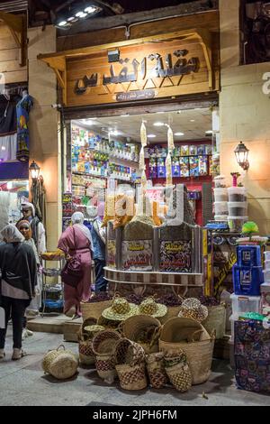 Gewürze, Alter Souk, Markt, Assuan, Ägypten Foto Stock