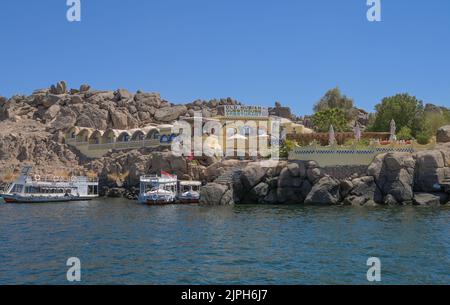 Old Nubian Guesthouse Ristorante, Alter Assuan-Stausee, Assuan, Ägypten Foto Stock