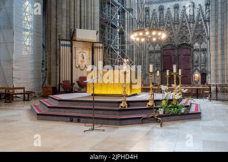 Immagine della Cattedrale Primaziale di Notre-Dame de Rouen, una chiesa importante nella Normandia francese Foto Stock