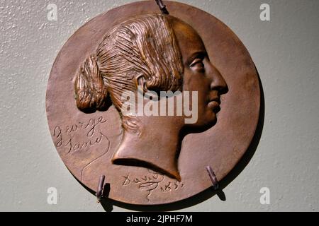 Francia, Indre (36), la Châtre, George Sand Museum e la Valle Nera, Ritratto di George Sand Foto Stock