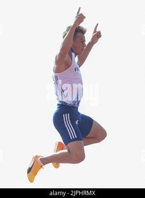 Thibaut Collet of France la volta dell'asta degli uomini durante i Campionati europei di atletica 2022 del 17 agosto 2022 a Monaco di Baviera, Germania. Foto di Laurent Lairys/ABACAPRESS.COM Foto Stock