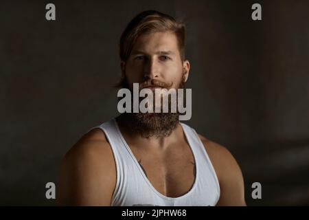 uomo, barba, bearded, baffi, ragazzo, uomini, barba, beardedi Foto Stock