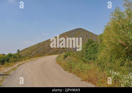 La linea di lode di Loos-en-Gohelle chiamato Terrils Jumeaux oggi è un popolare belvedere e luogo di escursioni, Francia Foto Stock