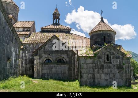 Antico monastero armeno di Akhpat nella parte settentrionale dell'Armenia. Foto Stock