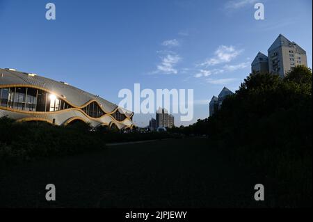 Ljubjlana, Slovenia. 17th ago, 2022. Vista generale dell'Arena Stozice durante il basket internazionale amichevole tra Slovenia e Serbia. Credit: SOPA Images Limited/Alamy Live News Foto Stock