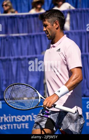 Vancouver occidentale, Canada. 16th ago, 2022. West Vancouver, British Columbia, Canada, 16th 2022 agosto Fernando Verdasco (Spagna) durante il torneo di tennis Odlum Brown VanOpen il 16 agosto 2022 all'Hollyburn Country Club di West Vancouver, British Columbia, Canada. (Amy Elle/SPP) Credit: SPP Sport Press Photo. /Alamy Live News Foto Stock