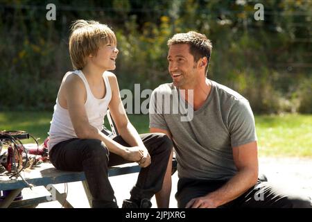 DAKOTA GOYO, Hugh Jackman, reale di acciaio, 2011 Foto Stock