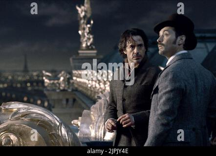 ROBERT DOWNEY JR., Jude Law, Sherlock Holmes: un gioco di ombre, 2011 Foto Stock