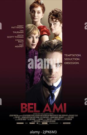 UMA THURMAN, Kristin Scott Thomas, Christina Ricci, Robert Pattinson POSTER, Bel Ami, 2011 Foto Stock