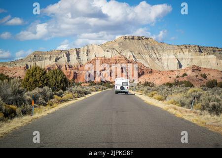 Un impressionante paesaggio da Kodachrome Basin Parco dello stato Foto Stock