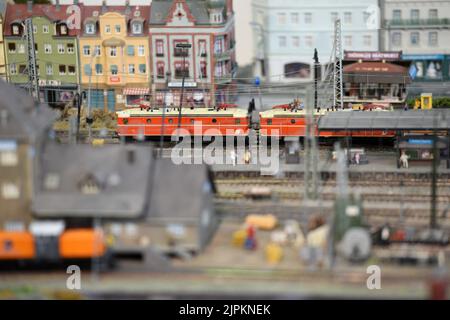 Verkehrszentrum des Deutschen Museums a München, Bayern, Deutschland - Centro di traffico del Deutsches Museum a Monaco, Baviera, Germania Foto Stock