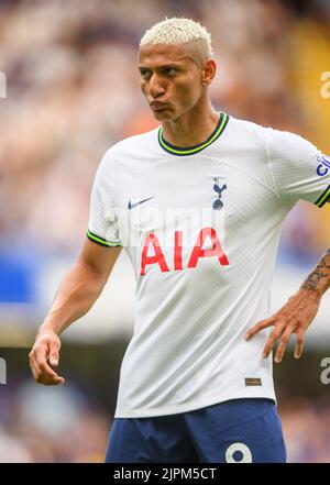 Londra, Regno Unito. 14th ago, 2022. 14 ago 2022 - Chelsea v Tottenham Hotspur - Premier League - Stamford Bridge Tottenham Hotspur's Richarlison durante la partita della Premier League a Stamford Bridge, Londra. Picture Credit: Notizie dal vivo su Mark Pain/Alamy Foto Stock