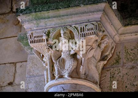 Francia, Indre (36), Creuse valley, Gargilesse-Dampierre, i più bei villaggi di Francia, la chiesa romanica del XII secolo Foto Stock