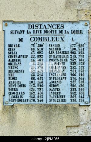 Francia, Loiret, Combleux, livello di alluvione della Loira Foto Stock