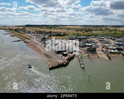 Bawdsey Manor atterraggio Felixstowe Suffolk UK drone vista aerea Foto Stock