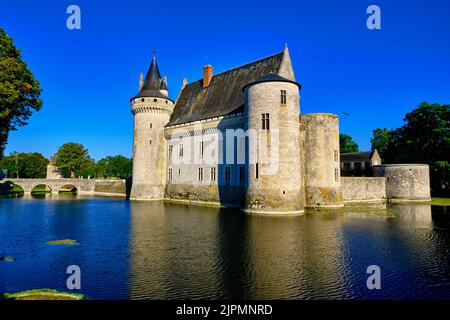 Francia, Loiret (45), Valle della Loira Patrimonio Mondiale dell'UNESCO, Sully-sur-Loire, Castello di Sully-sur-Loire, secoli 14 °-18 ° Foto Stock