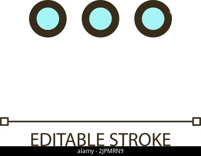 Icona dell'interfaccia utente a colori RGB Perfect pixel con puntini di sospensione Illustrazione Vettoriale