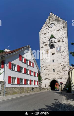 Obertor, Stadttor, 13. Jahrhundert, Ravensburg, Baden-Württemberg, Deutschland Foto Stock