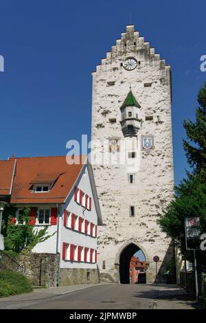 Obertor, Stadttor, 13. Jahrhundert, Ravensburg, Baden-Württemberg, Deutschland Foto Stock