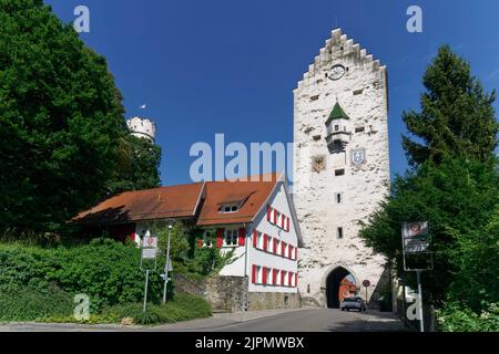 Obertor, Stadttor, 13. Jahrhundert, Ravensburg, Baden-Württemberg, Deutschland Foto Stock