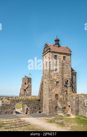 Cortile interno del Castello Stolpen, Sassonia, Germania Foto Stock