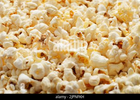 Fresco farfalla pop corn sfondo primo piano vista Foto Stock