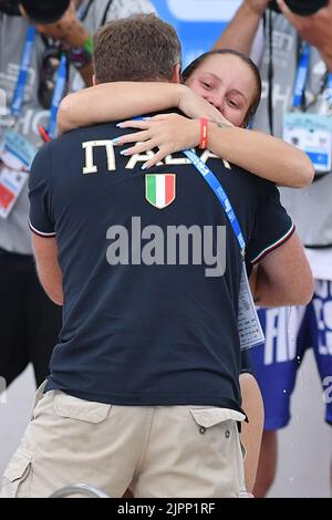 Roma, . 19th ago, 2022. Chiara Pellacani medaglia d'oro durante i Campionati europei di nuoto Roma 2022. Roma 19th Agosto 2022 Photographer01 Credit: Agenzia indipendente per le foto/Alamy Live News Foto Stock