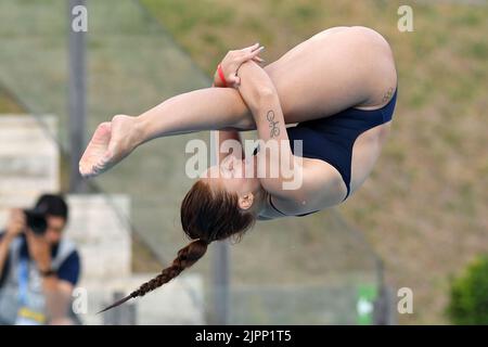 Roma, . 19th ago, 2022. Chiara Pellacani medaglia d'oro durante i Campionati europei di nuoto Roma 2022. Roma 19th Agosto 2022 Photographer01 Credit: Agenzia indipendente per le foto/Alamy Live News Foto Stock