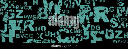 Sfondo creativo e moderno con lettere. Foto Stock