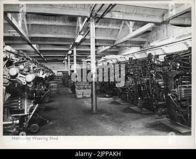 Smith & Calverley Ltd. Fabbrica di tessuti a Huddersfield. Foto Stock