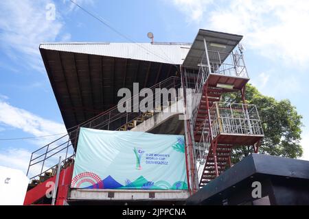 Alajuela, Costa Rica. 13th ago, 2022. Alajuela, Costa Rica, 13th 2022 agosto: Vista generale dello stadio Morera Soto durante la Coppa del mondo di donne FIFA U20 Costa Rica 2022 partita di calcio tra la Germania e la Nuova Zelanda a Morera Soto ad Alajuela, Costa Rica. (Daniela Porcelli/SPP) Credit: SPP Sport Press Photo. /Alamy Live News Foto Stock