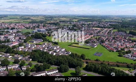 Vista aerea del Kilwinning North Ayrshire Foto Stock