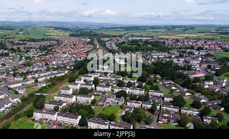 Vista aerea del Kilwinning North Ayrshire Foto Stock