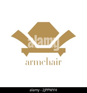 logo poltrona, logo arredamento Illustrazione Vettoriale
