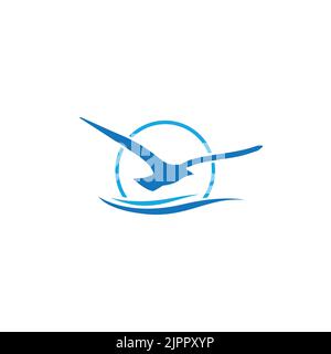 Vettore modello icona vettore logo da viaggio Illustrazione Vettoriale