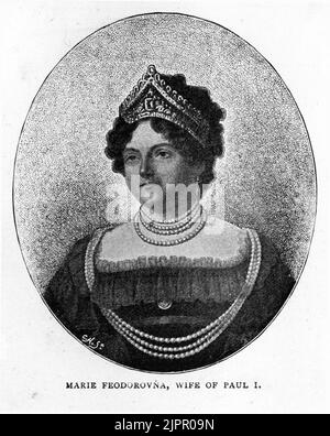 Maria Feodorovna; nata Duchessa Sophie Dorotea di Württemberg; (1759 – 1828) Imperatrice consorte di Russia come seconda moglie dell'Imperatore Paolo I. Foto Stock