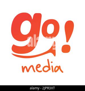 logo go media, logo media digitale Illustrazione Vettoriale