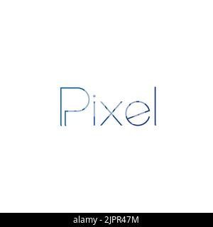 Pixel logo disegno moderno vettore illustrazione Illustrazione Vettoriale