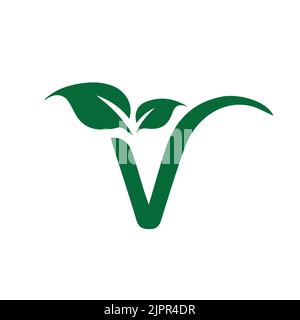 logo vegan food, naturale, biologico icona Illustrazione Vettoriale