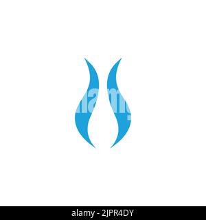 Modello con logo vettoriale per icone di Tulip Flower Illustrazione Vettoriale