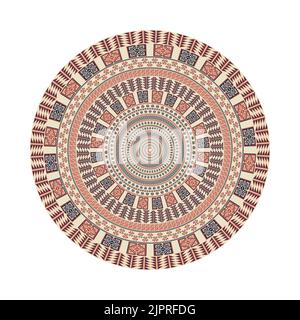 Modello circolare in tradizionale stile palestinese, vettore elemento di design Foto Stock