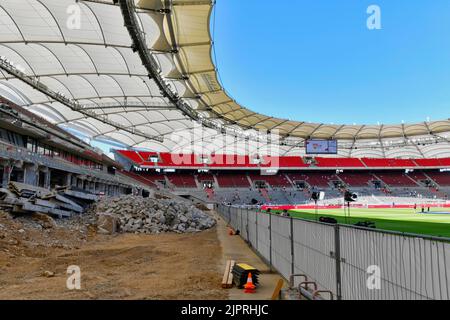 Cantiere Mercedes-Benz Arena, Stoccarda, Baden-Wuerttemberg, Germania Foto Stock