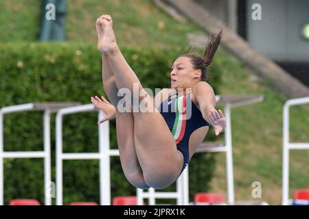 Roma, . 19th ago, 2022. ELISA Pizzini durante i Campionati europei di nuoto Roma 2022. Roma 19th Agosto 2022 Photographer01 Credit: Agenzia indipendente per le foto/Alamy Live News Foto Stock