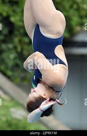 Roma, . 19th ago, 2022. Chiara Pellacani durante i Campionati europei di nuoto Roma 2022. Roma 19th Agosto 2022 Photographer01 Credit: Agenzia indipendente per le foto/Alamy Live News Foto Stock