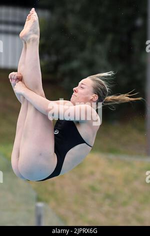 Lauren Hallaselka durante i Campionati europei di nuoto Roma 2022. Roma 19th agosto 2022 Photographer01 Foto Stock