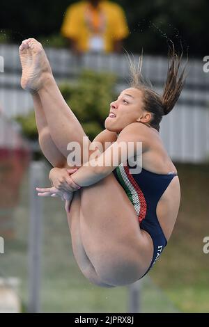 ELISA Pizzini durante i Campionati europei di nuoto Roma 2022. Roma 19th agosto 2022 Photographer01 Foto Stock