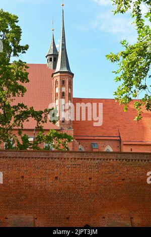 Il complesso della Cattedrale di Frombork, un monumento storico museo di edifici medievali. Museo Nicolaus Copernico. Polonia Foto Stock